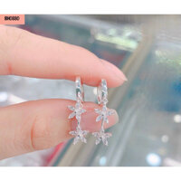 Bông tai tòng teng kiểu hoa thanh lịch bạc 925 cao cấp