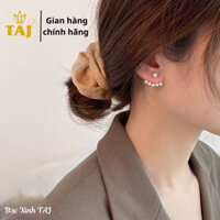 Bông tai trai dáng cong sang chảnh, hoa tai nữ Bạc đẹp- Bạc TAJ