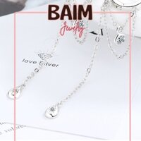 Bông tai tròn bạc 925 móc xích cá tínhbaim_jewelry