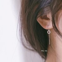 Bông tai tròn - bạc 925