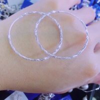 Bông tai tròn bạc ý 4cm