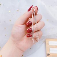 Bông tai tua rua bạc ta cá tính