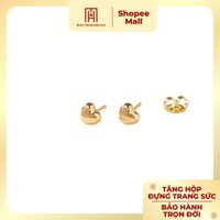 Bông tai vàng 10K hình trái tim Minimalism thiết kế phong cách Ý Bảo Tín Mạnh Hải PYBTV10KD0-410004