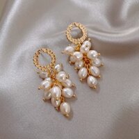 Bông Tai Xi Mạ Bạc 925 Đính Ngọc Trai Giả