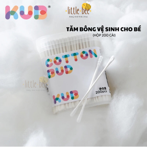 Bông tăm an toàn trẻ em Bee 200 lõi giấy