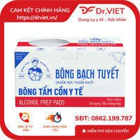 Bông Tẩm Cồn Y Tế Bông Bạch Tuyết 100 miếng