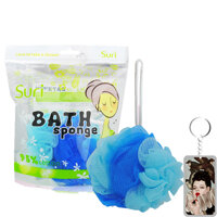 Bông tắm từ sợi thực vật Suri 95 Cotton tặng kèm móc khoá chọn màu ngẫu nhiên
