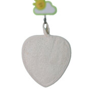 Bông tắm và rửa mặt bằng xơ mươp tẩy da chết nhiều hình - Trái tim Ngang 12cm