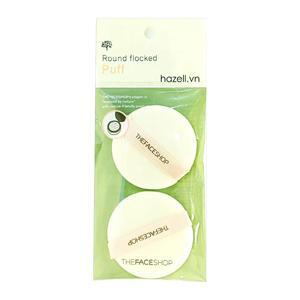Bông tán phấn The Face Shop Round Flocked Puff