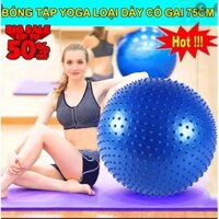 Bóng tập Yoga có gai 75cm được sản xuất bằng nhựa PVC cao cấp, co giãn, đàn hồi tốt, độ bám cao, chống trơn trượt