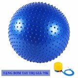 Bóng tập yoga có gai Gymball cao cấp 75cm + Tặng bơm tay