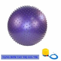 Bóng tập yoga Gymball cao cấp có gai-65cm [bonus]