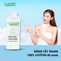 Bông Tẩy Trang 85 Miếng Vuông La Soiree Mềm Mịn 100% cotton - Hàng Việt Nam Chính Hãng