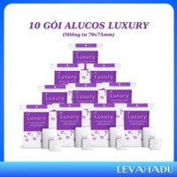 Bông Tẩy Trang Alucos Luxury 210 miếng Vuông Dụng Cụ Chăm Dóc Da Mặt Cotton Pads -BTT08 LEVAHADU