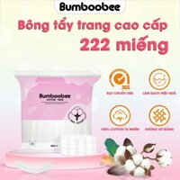 Bông tẩy trang combo 10 gói Bumboobee 120/222 miếng tròn vuông chất lượng cao không xơ bông mềm mịn dai