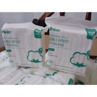 Bông tẩy trang coton miếng vuông ARASO bịch 210 miếng GIÁ RẺ không xù lông bề mặt mịn bông dai thấm hút tốt dễ xài
