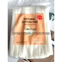 Bông tẩy trang coton miếng vuông ARASO bịch 210 miếng GIÁ RẺ không xù lông bề mặt mịn bông dai thấm hút tốt dễ xài