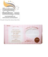 Bông tẩy trang Cotton Puff Nhật Bản hộp 130 miếng