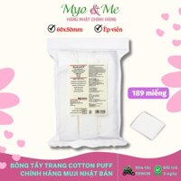 Bông tẩy trang Muji Nhật Bản - Muji Cotton Puff 60x50mm - Gói 189 miếng