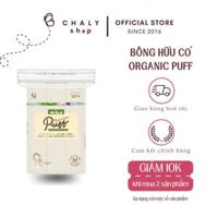 Bông tẩy trang organic cotton Puff Nhật hữu cơ