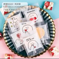 Bông Tuyết Bánh Ngọt Bao Bì Túi Máy Niêm Phong Túi Nướng Sữa Ngày Nougat Bánh Quy Bánh Quy Nhỏ Bánh Quy Hộp Giấy Kẹo Hai Lớp 10 Mảnh 4.1 wy
