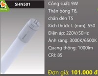 BÓNG TUÝP LED 0.6M (6 TẤC) 9W DUHAL SHN501 - THÂN ĐÈN T8 - CHÂN ĐÈN T5