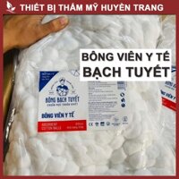 Bông Viên Y Tế Bạch Tuyết Túi 500g, Bông Gòn Viên Tiệt Trùng Hàng Công Ty