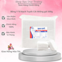 Bông Y Tế Bạch Tuyết Cắt Miếng gói 500g ( Chính Hãng )