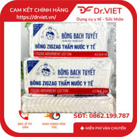 Bông Zigzag y tế thấm nước Bạch Tuyết 100g