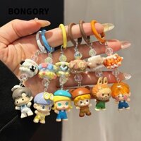 Bongory Labubupu Móc Khóa, Phim Hoạt Hình Đứng Lên Ôm Series Túi Mặt Dây Chuyền, Pop Bean Mini Anime Hình POPMART Xe Chìa Khóa Quà Tặng