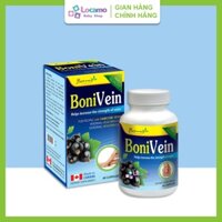 Boni Vein Hỗ trợ và phòng ngừa trĩ Bệnh suy giãn tĩnh mạch Giảm tê nhức tay chân Lọ 30 Viên