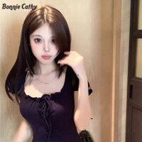 Bonnie Cathy Đầm Bodycon cạp cao phong cách Ins dành cho nữ