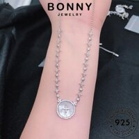 Bonny JEWELRY Bộ Vòng Cổ Moissanite Chữ Thập Nữ Nguyên Bản Kim Cương Bạc Tinh Tế 925 S188