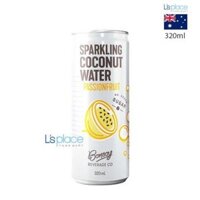 Bonsoy Sparkling Coconut Water Passionfruit - No Sugar Added
