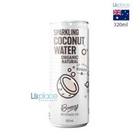 Bonsoy Sparkling Coconut Water Organic Natural no sugar added