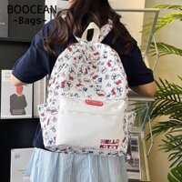 BOOCEAN Ba lô bé gái, Túi đi học hoạt hình nhẹ, Túi đeo sau dành cho học sinh gấu trúc Sanrio Hello Kitty dung tích lớn