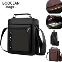 BOOCEAN Túi đeo vai nam, Túi đeo chéo vải dọc, Túi xách cặp màu trơn Túi công sở