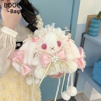 BOOCEAN Túi sang trọng, Túi đeo vai Bunny Lolita, Túi đeo chéo dây chuyền công chúa Kawaii