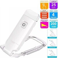 Book Night Reading Light USB Rechargeable Clip on Mini LED Lamp White Flexible