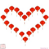 Boom 20 Chiếc Phong Cách Trung Hoa Đèn Lồng Đỏ Dây Giấy Đèn Lồng Trang Trí Cho Năm Mới
