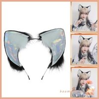 Boom Anime Ear Headband Shimmering Cats Ear Hairhoop Girl Halloween Dress Up Hairband
