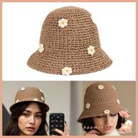 Boom Bucket Hat Mũ Rơm Handmade Cho Ngày Lễ Mặc Đảng Rơm Anh Thường Ngày Người Cá Mũ Đi Biển Mũ Cho Bé Gái