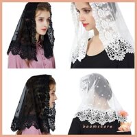 Boom Elegant Họa tiết hoa dành cho phụ nữ Khăn trùm đầu ren cho mùa xuân hè chống nắng ngoài trời