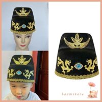 Boom Halloween Đảng Đạo Cụ Ảnh Mũ Sĩ Quan Cho Trung Quốc Wuxia Cosplay Sĩ Quan Mũ Phong Cách Sĩ Quan Mũ Đội Đầu Cho Hallowe