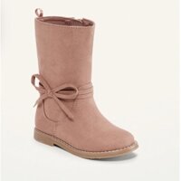 Boot bé gái da lộn hồng phối nơ