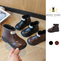 Boot Cao Cổ Cho Bé Gái, Bốt Da Mềm Khoá Kéo Đế Chống Trơn Trượt Phong Cách Hàn Quốc Cho Bé Gái (V2258)