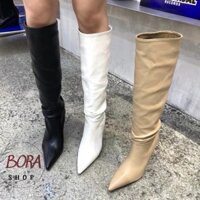 Boot cao cổ nữ Ulzzang Hàn Quốc BORA SHOP mũi nhọn gót nhọn order