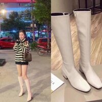 Boot cổ cao 10p lót nỉ nhung