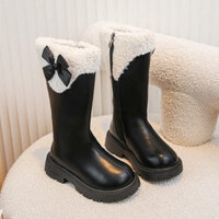 BOOT CỔ LÔNG CÓ NƠ da mềm cho bé gái (mã 168-11) PREESHIP