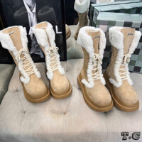 Boot cổ lông đế bánh mì hack dáng